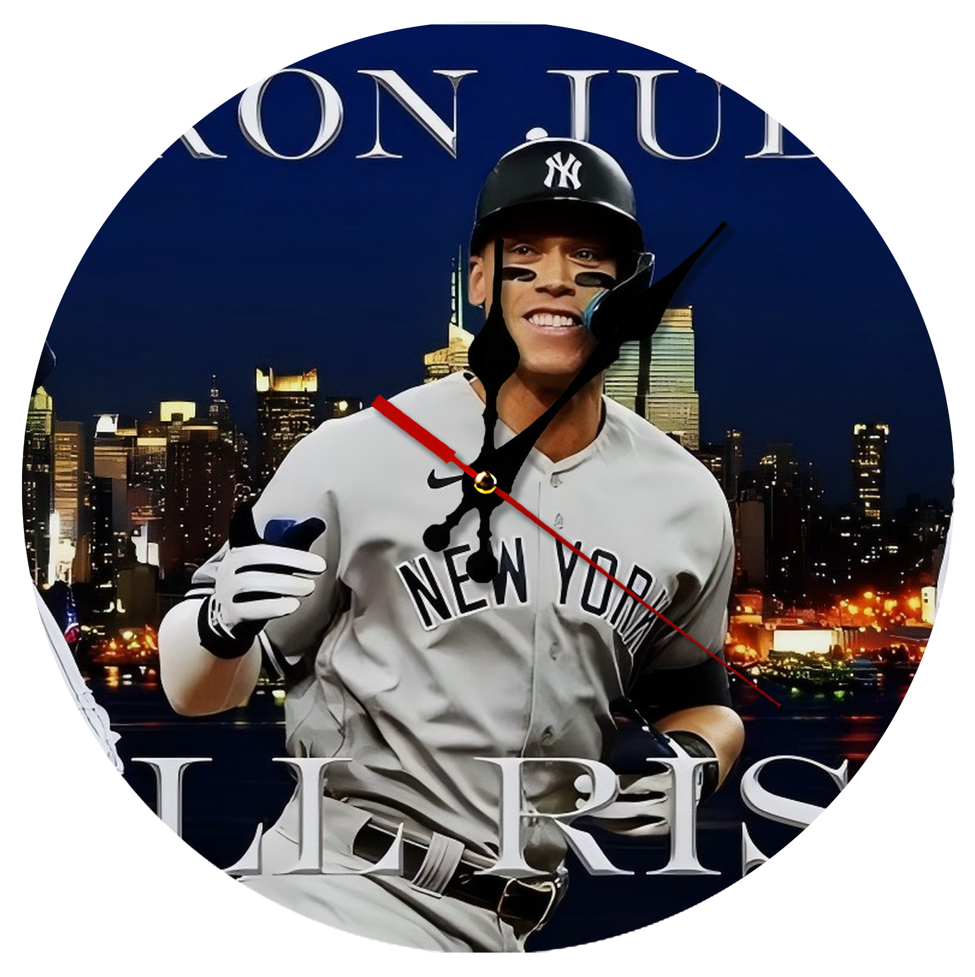 Aaron Judge 99 All Rise Silent Round Wall Clock – Modern & Stylish DIY Design, Durable Wood Construction, Easy To Install – Perfect For Office, Bedroom, Living Room, And More